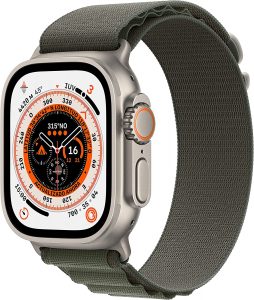 Apple Watch Ultra (GPS + Cellular, 49mm) Reloj Inteligente con Caja de Titanio - Correa Loop Alpine Verde - Talla L. Monitor de entreno, GPS de Alta precisión, autonomía Extraordinaria